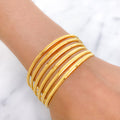 Magnificent Subtle Yellow Gold Bangles