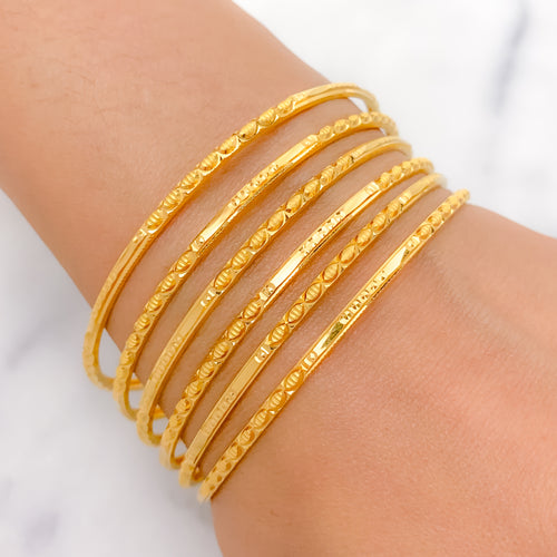 Classic 6 Set Machine Bangles