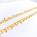 Hanging Bead 22k Gold Anklet Pair