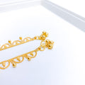 Hanging Bead 22k Gold Anklet Pair