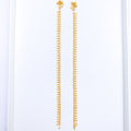 Textured Flower 22k Gold Anklet Pair