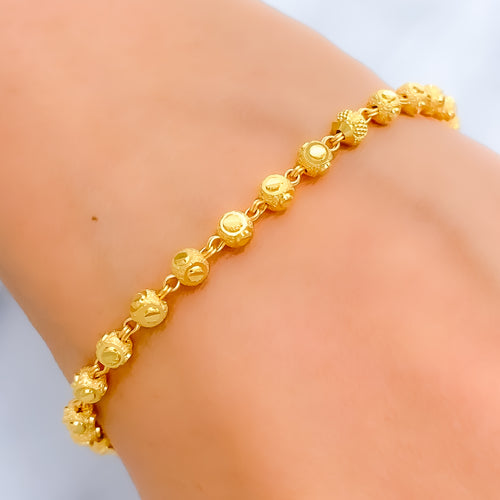 Shimmering Textured Orb Bracelet