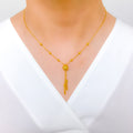 Chic Glittery Orb 22k Gold Necklace