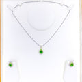 18k-gold-Evergreen Pear Drop Diamond Pendant Set