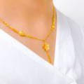 Chic Smooth Finish 22k Gold Necklace