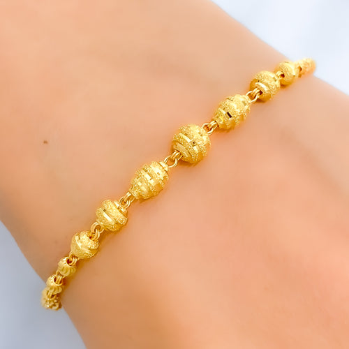 Upscale Striped Orb Bracelet