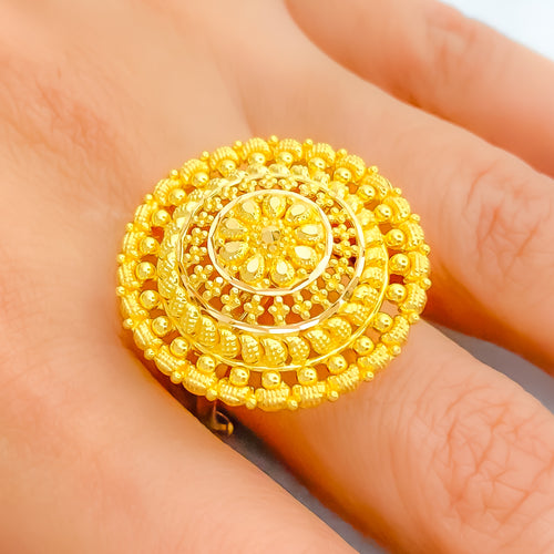 22k-gold-Decorative Mandala Gold Ring