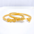 Lavish Glimmering 22k Gold Pipe Bangles