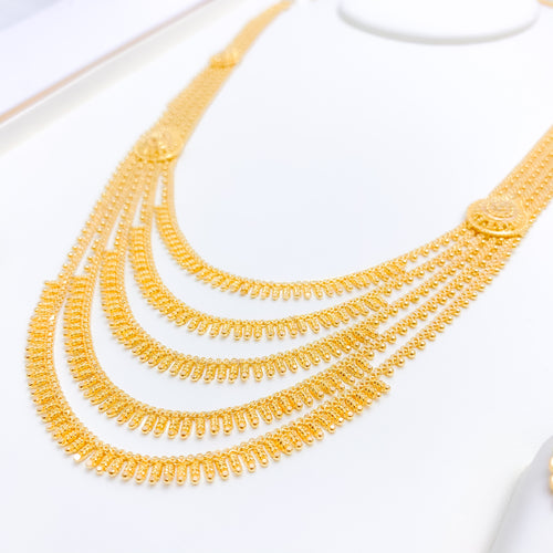 Grand Five Lara 22k Gold Long Necklace