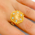 22k-gold-Ethereal Vintage Floral Ring