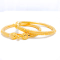 Magnificent Glossy 22k Gold Bangle Pair