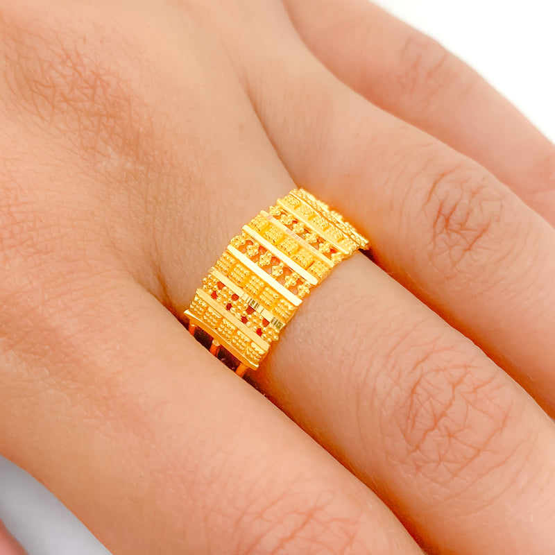 Modern + Lovely Yellow Gold Ring