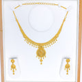 Dressy Beaded 22k Gold Tear Drop Set