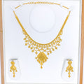 Elegant Hanging Pear 22k Gold Drop Set