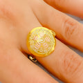 22k-gold-Sophisticated Timeless Floral Ring