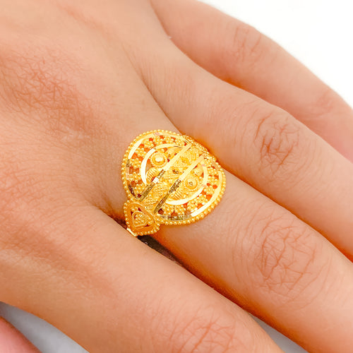Festive Yellow Gold Ring