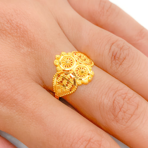 Unique Stylish Yellow Gold Ring