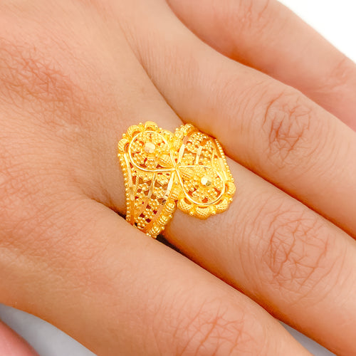 Beautiful Infinity Yellow Gold Ring