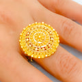 22k-gold-Traditional Paisley Flower Ring