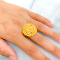 22k-gold-Traditional Paisley Flower Ring