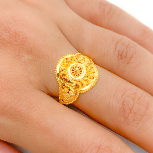 Jazzy Yellow Gold Ring