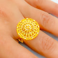 22k-gold-Lavish Decadent Blooming Ring 