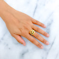 22k-gold-Beautiful Vibrant Flower Ring