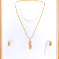 Long High Finish 22k Gold Pendant Set