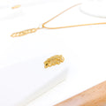 Long High Finish 22k Gold Pendant Set