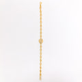 Glossy Teardrop 22k Gold Bracelet