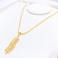 Long High Finish 22k Gold Pendant Set