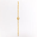 Classy Asymmetrical 22k Gold Heart Bracelet