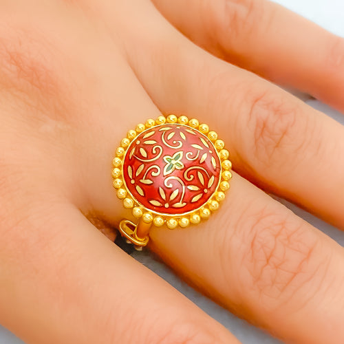 22k-gold-Attractive Refined Festive Ring