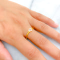 Dainty Flower CZ Ring