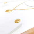 Matte Finish 22k Gold Pendant Set