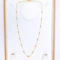 Chic Long Beaded 22k Gold Chain