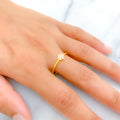 22k-gold-Dainty Delicate Floral CZ Spiral Ring