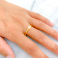 22k-gold-Shiny Petite Gold CZ Ring