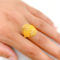 Trendy Yellow Gold Ring