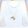 Fancy Three-Tone Round Pendant