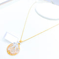 Fancy Three-Tone Round Pendant