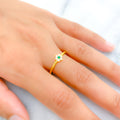 22k-gold-Chic Classy Flower CZ Ring