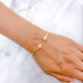 Lightweight Two-Tone 22k Gold Bangle Bracelet