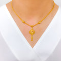 Delicate Tear Drop 22k Gold Set