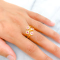 22k-gold-Lovely Blush CZ Spiral Ring