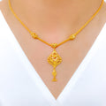 Delicate Tear Drop 22k Gold Set