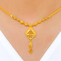 Exclusive Marquise Tassel Necklace 22k Gold Set