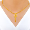 Exclusive Marquise Tassel Necklace 22k Gold Set