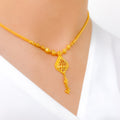 Exclusive Marquise Tassel Necklace 22k Gold Set