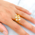 Ethereal Sparkling CZ Spiral Ring